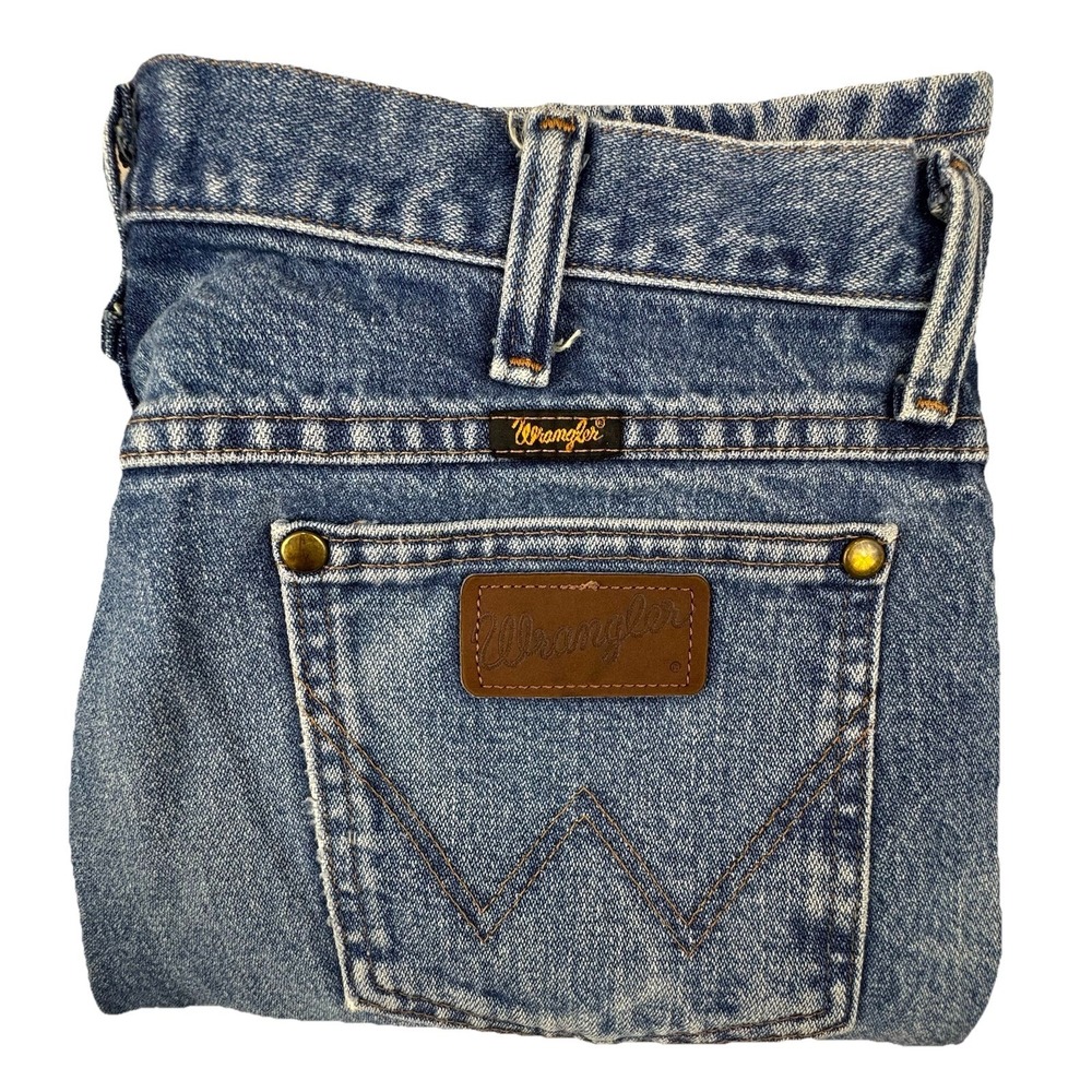 Wrangler 36MWZDS Slim Fit Jeans 33x30 Blue Denim Cowboy Cut USA Fabric